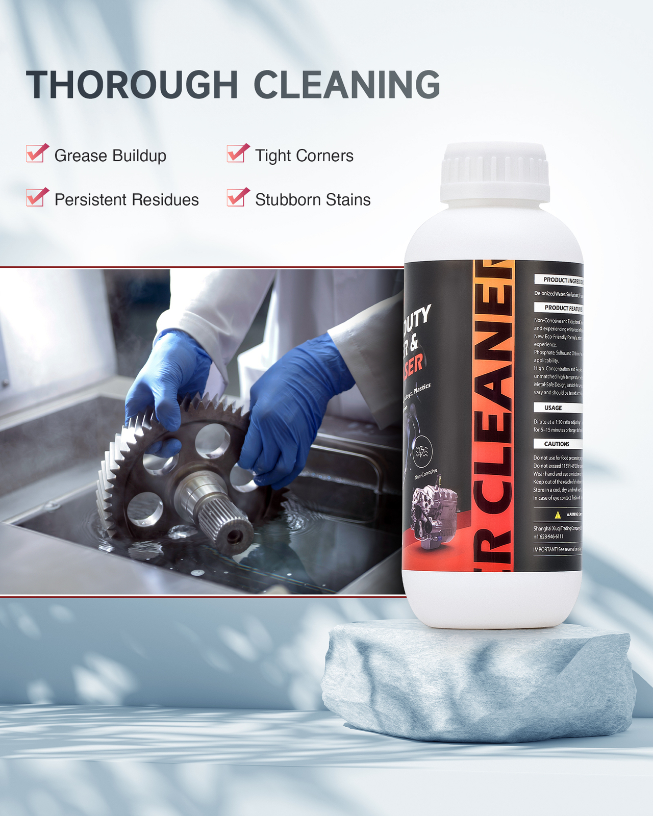 CREWORKS Ultrasonic Carburetor Cleaner Solution Concentrate for Sonic Cleaners