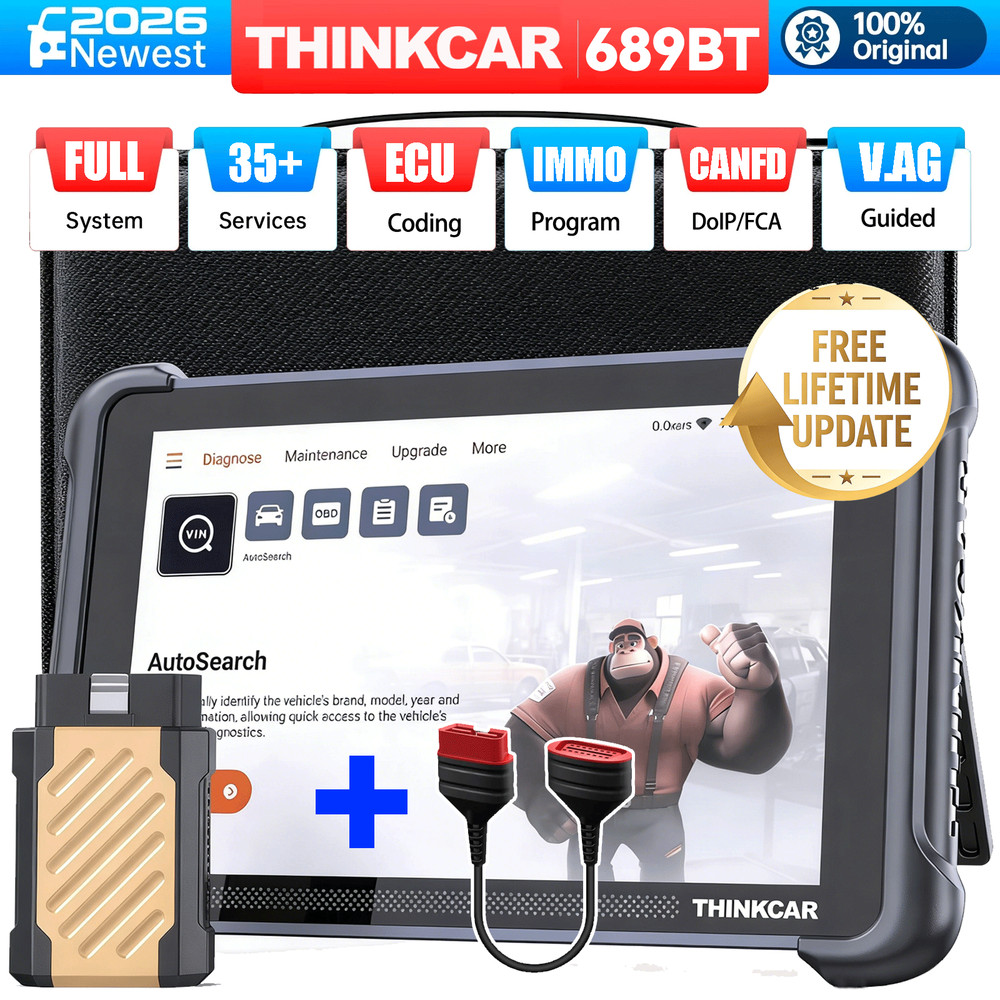 ThinkScan 689BT Bidirectional OBD2 Scanner ECU Code Diagnostic Tool VA.G Guided