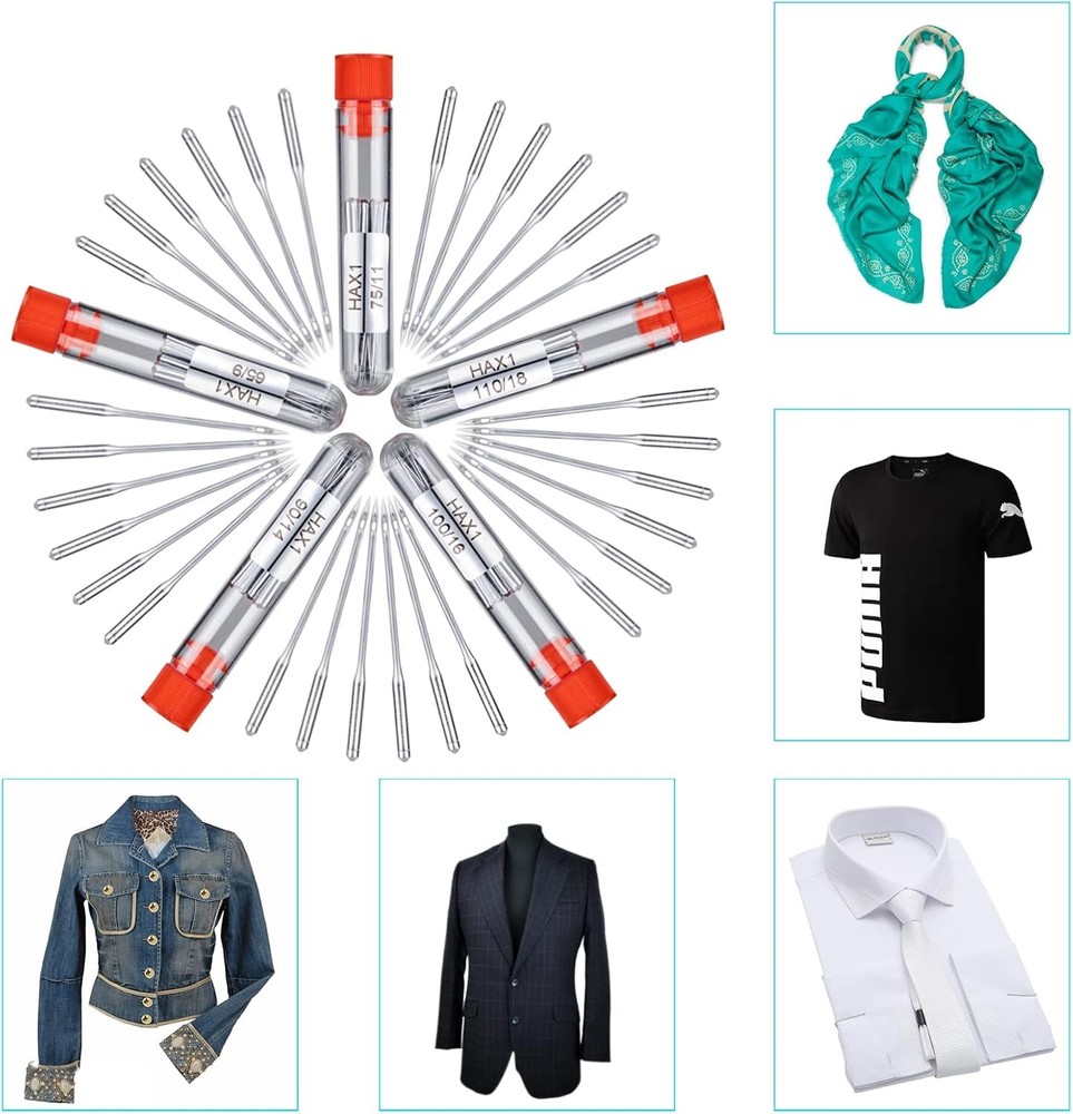 Sewing Machine Needles, 50 PCS Universal Sewing Machine Needle, Compatible with