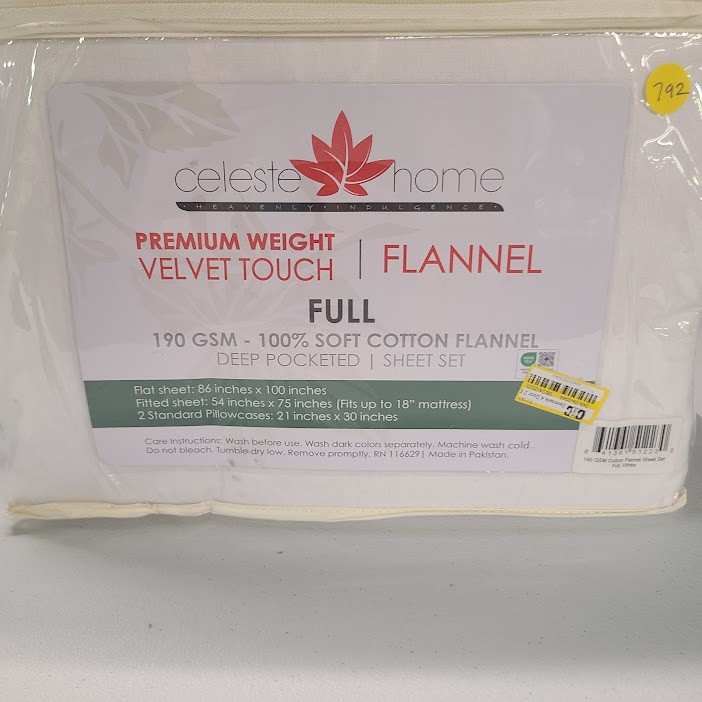Celeste Home Full Size Deep Pocket White Sheet Set