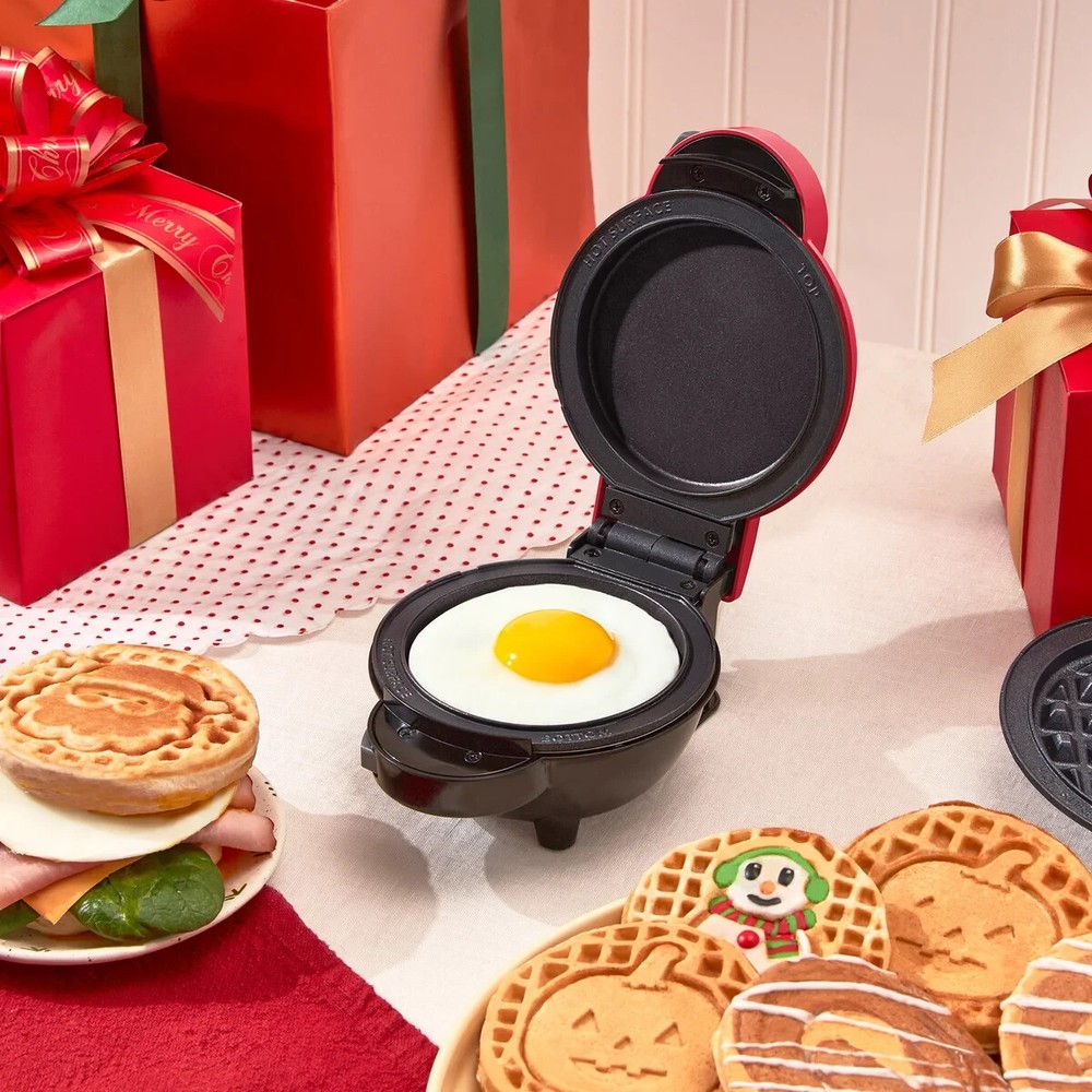 Dash MultiMake Mini System Holiday Waffle Maker with Removable Plates