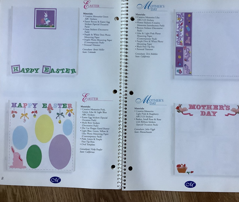 Creative Memories Volume 4 Scrapbook Page Design and Layout Ideas
