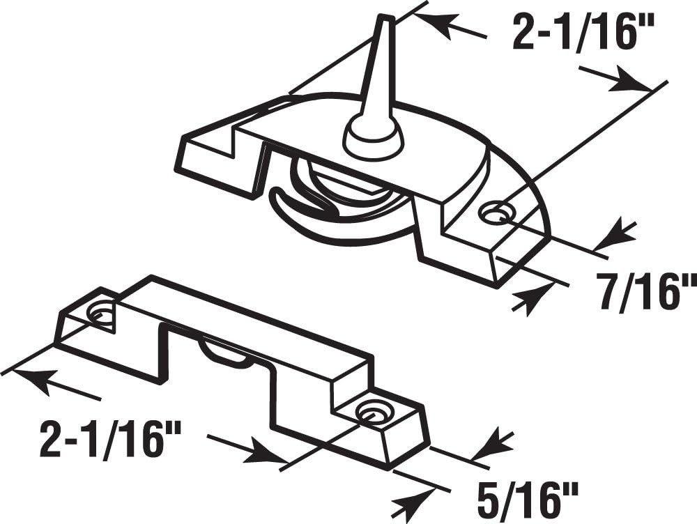 Single Pack White Vinyl Window Lock - Ideal for Enhanced Security & Sealing