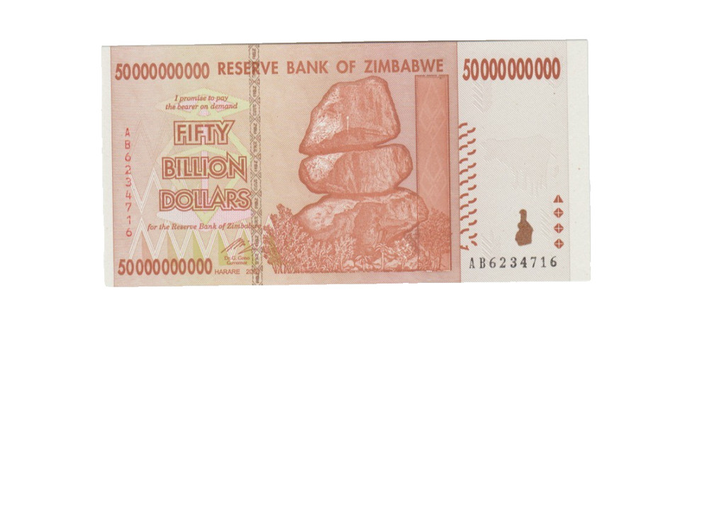 ZIMBABWE 2008 50 BILLION DOLLARS BANKNOTE P87 UNCIRCULATED
