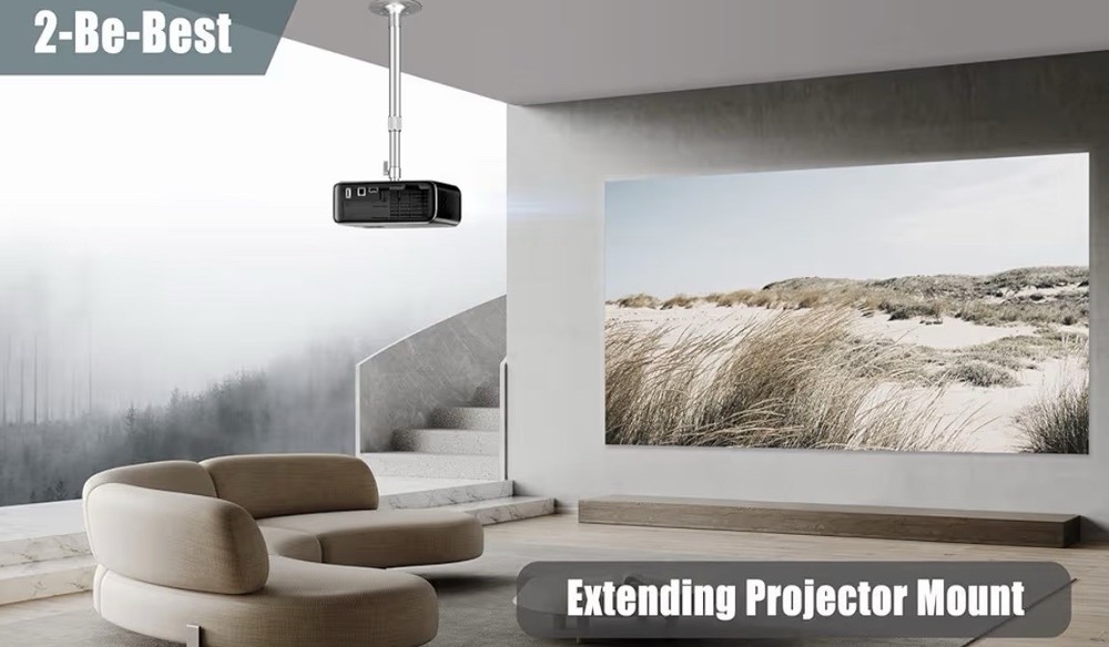 2-Be-Best Upgraded Projector Mount Extending Projector Ceiling Mount Adjustable