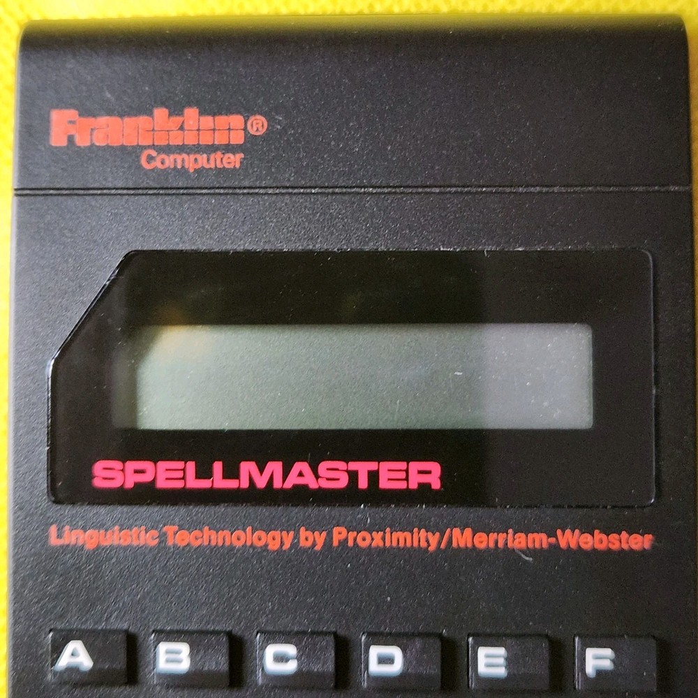 Franklin Computer Spellmaster With Case PS-104 Merriam Webster Tested Working