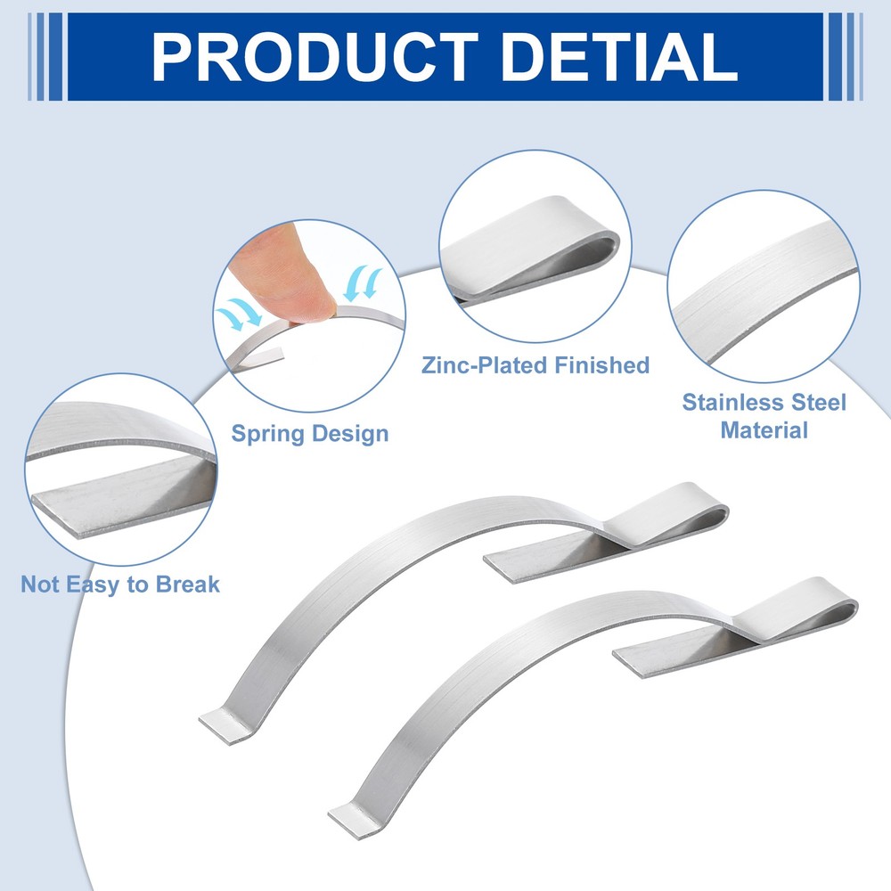 20Pcs Window Screen Tension Spring Corner Mount Flat Window Spring Clips