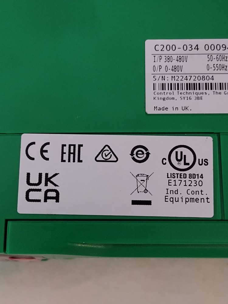 CONTROL TECHNIQUES Commander C C200- 034 00094 A 11A 5HP 380/480V