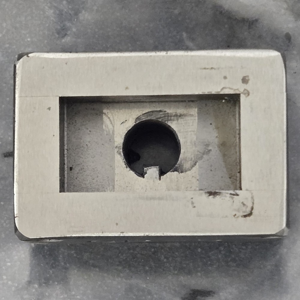 Omega Rectangular Panel Punch CP-5 0.635" × 1.195" 3/8" Pilot