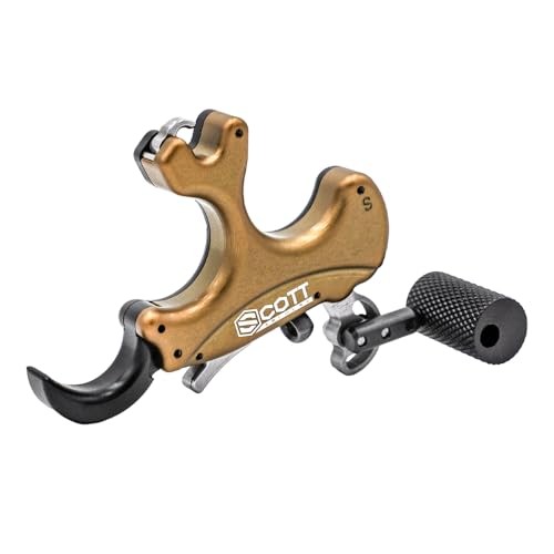 Scott Archery ST1-b Release, Tan Green, Adjustable Thumb Button (8013-TR)