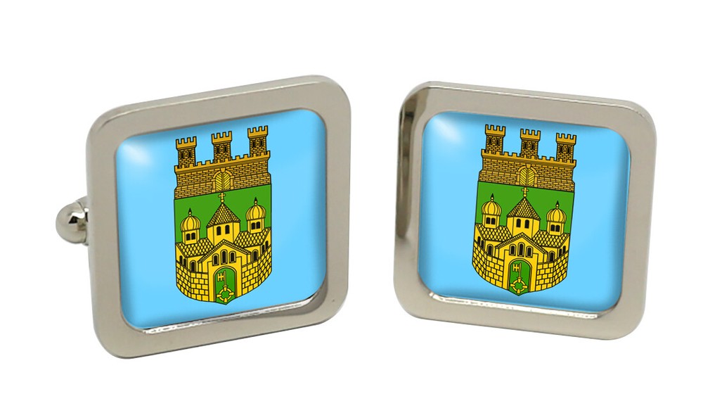 Recklinghausen (Germany) Square Cufflink in Chrome Box