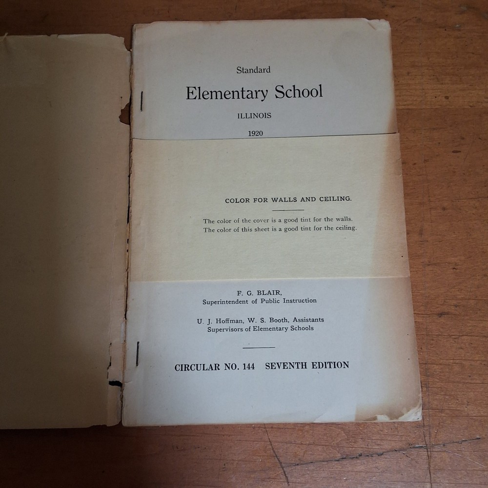 STANDARD ELEMENTARY SCHOOL ILLINOIS 1920 CIRCULAR 144