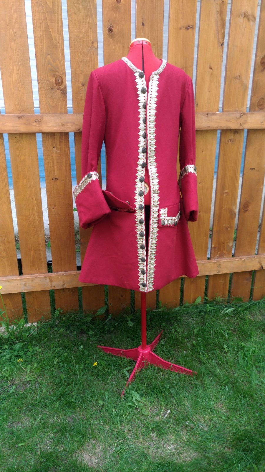 Rococo/Pirate/Captain 18th century Frock Coat, Red