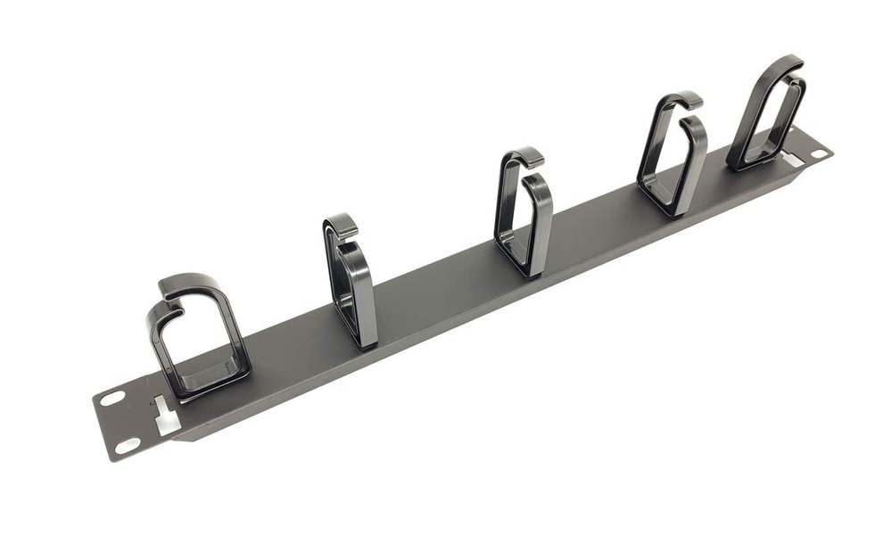 - 5 Pack 1U 19” Server Rack Cable Management Panel w/D-Ring Hooks - 1U Horizo...