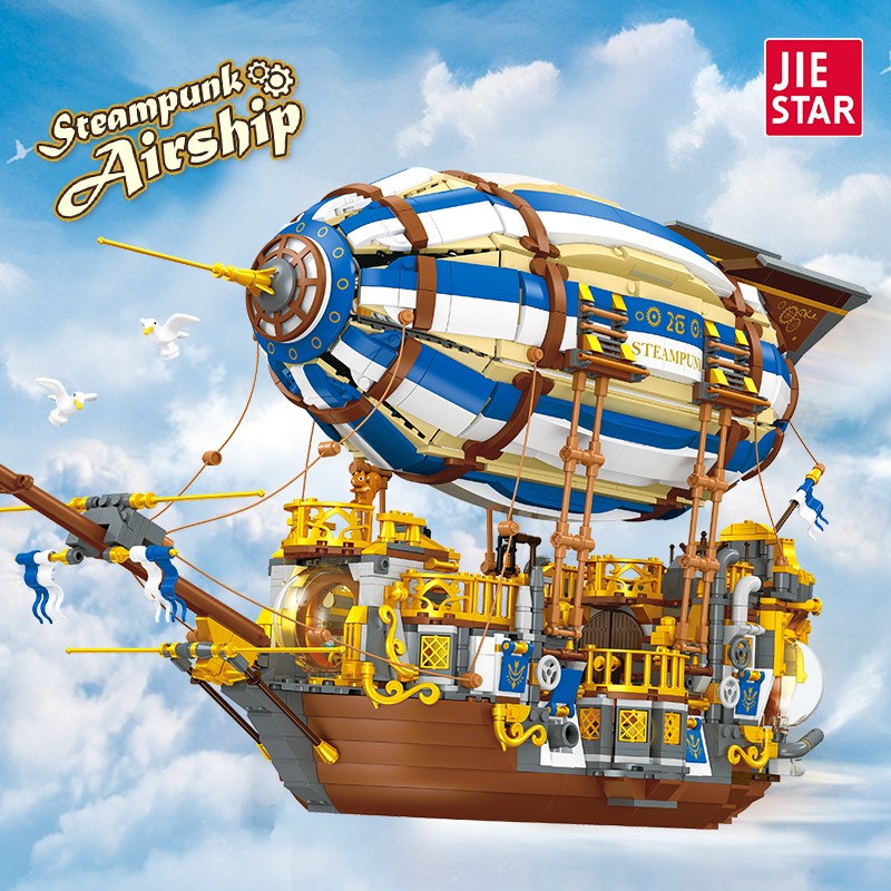 Steampunk airship Building Block Set