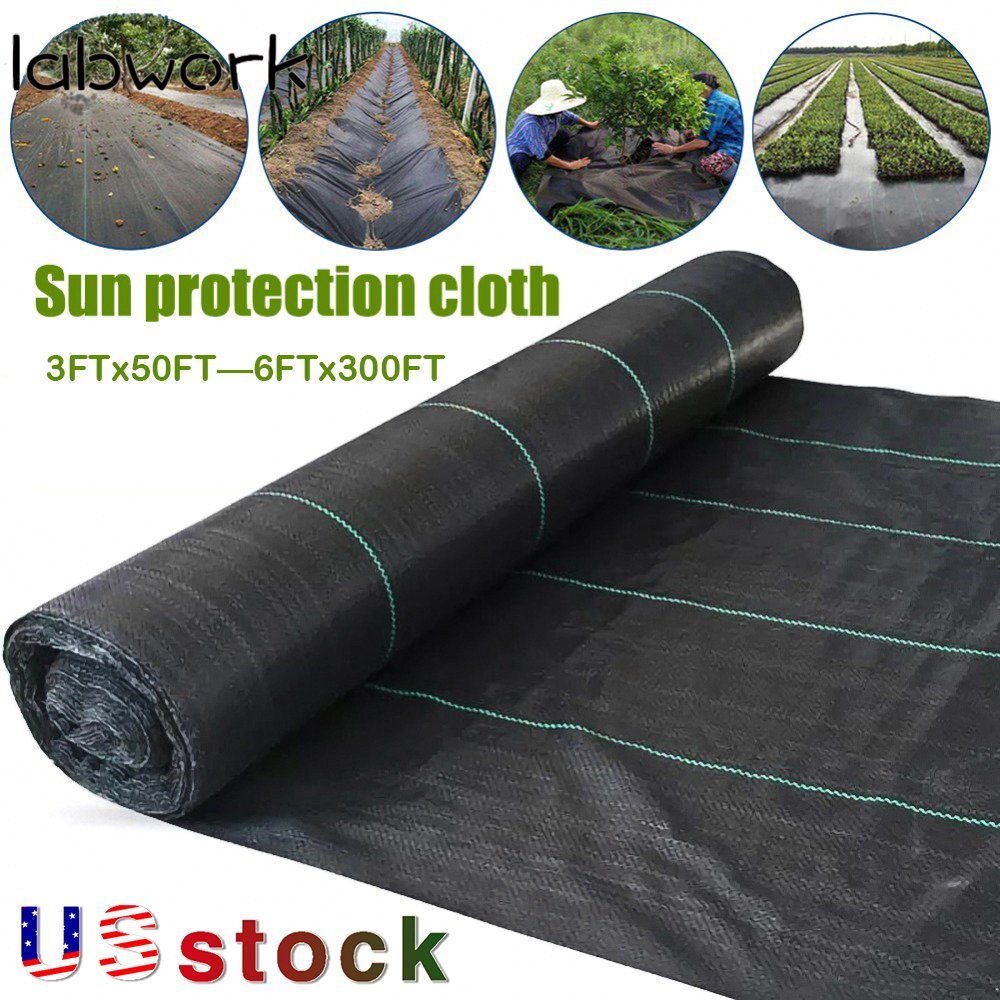 NEW Weed Barrier Fabric Woven Earthmat Ground Cover Landscape 3.2oz/sq.yd