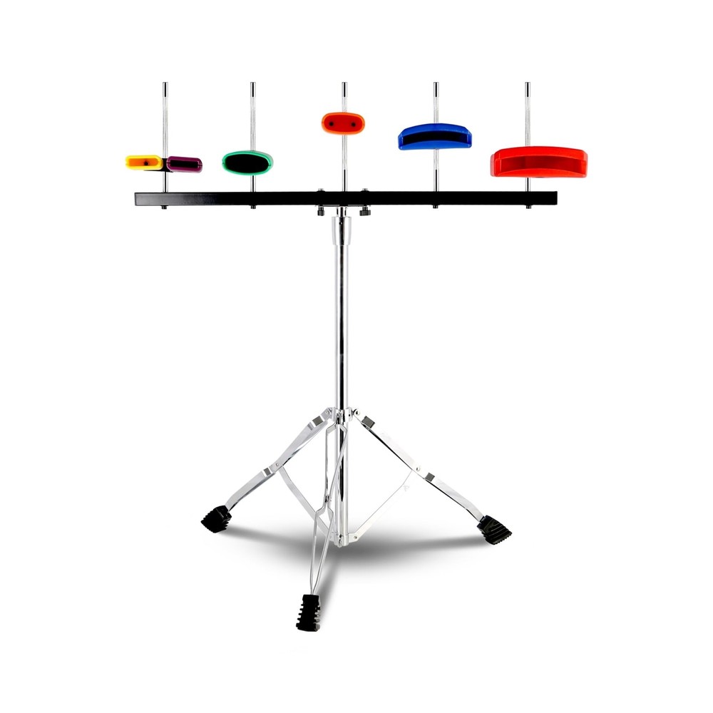 RANMING Jam Block Set,Jam Block Percussion Stand,Triangular Double Brace Desi...