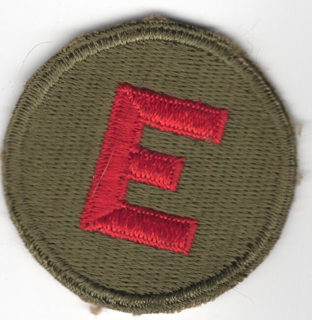 E Excellence Coast Artillery award patch fully embroidered real WWII make