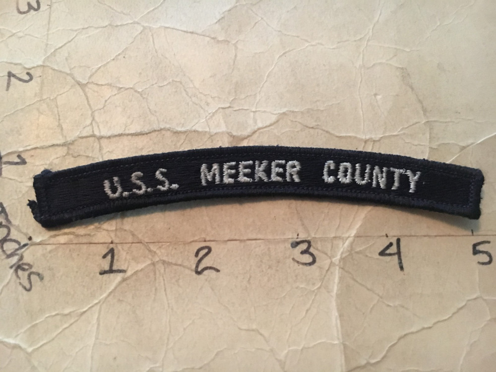 US NAVY SHOULDER STRIP TAB rocker Patch USS Meeker County