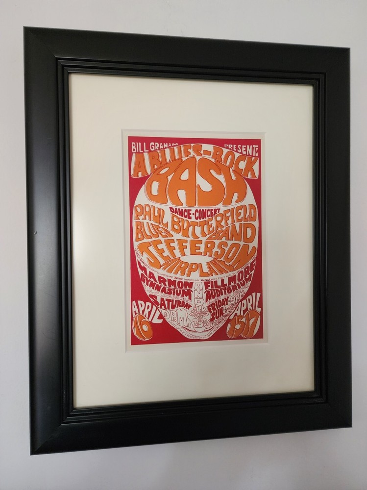 Bill Graham Fillmore BG-3 A Blues Rock Bash Postcard Framed