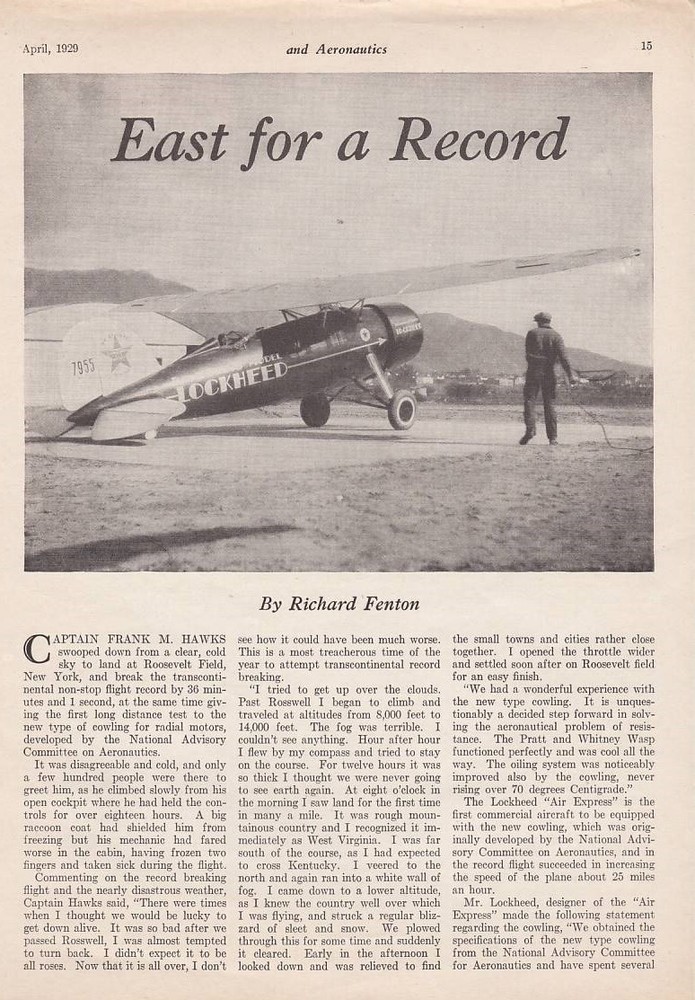 1929 Lockheed "Air Express" Aircraft Report 2/19/2023d