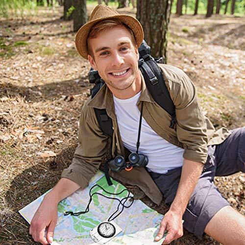 9 Pieces Orienteering Compass Hiking Backpacking Camping Compass Map Reading