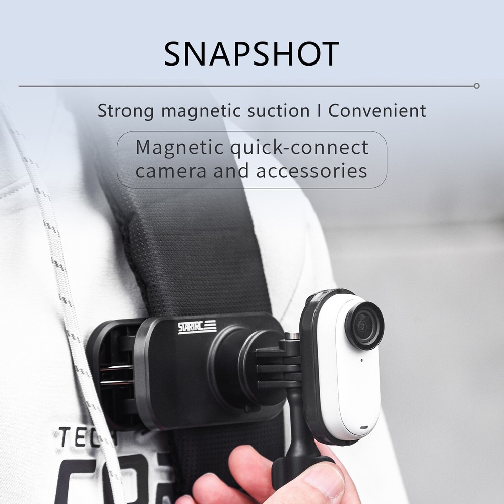 2-Prong Magnetic Fixed Mount Base For Insta360 Go3S/Go3 Adjustable Mount Adapter