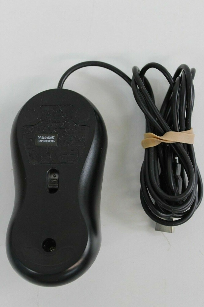 Dell Black USB Scroll Wheel 3button Optical Mouse wired keyboard PC computer