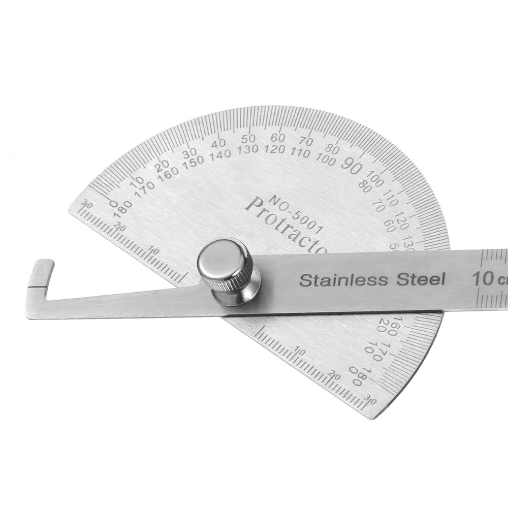 Stainless Steel Angle Protractor Miter Protractor Angle Finder 0-180 Degrees ...