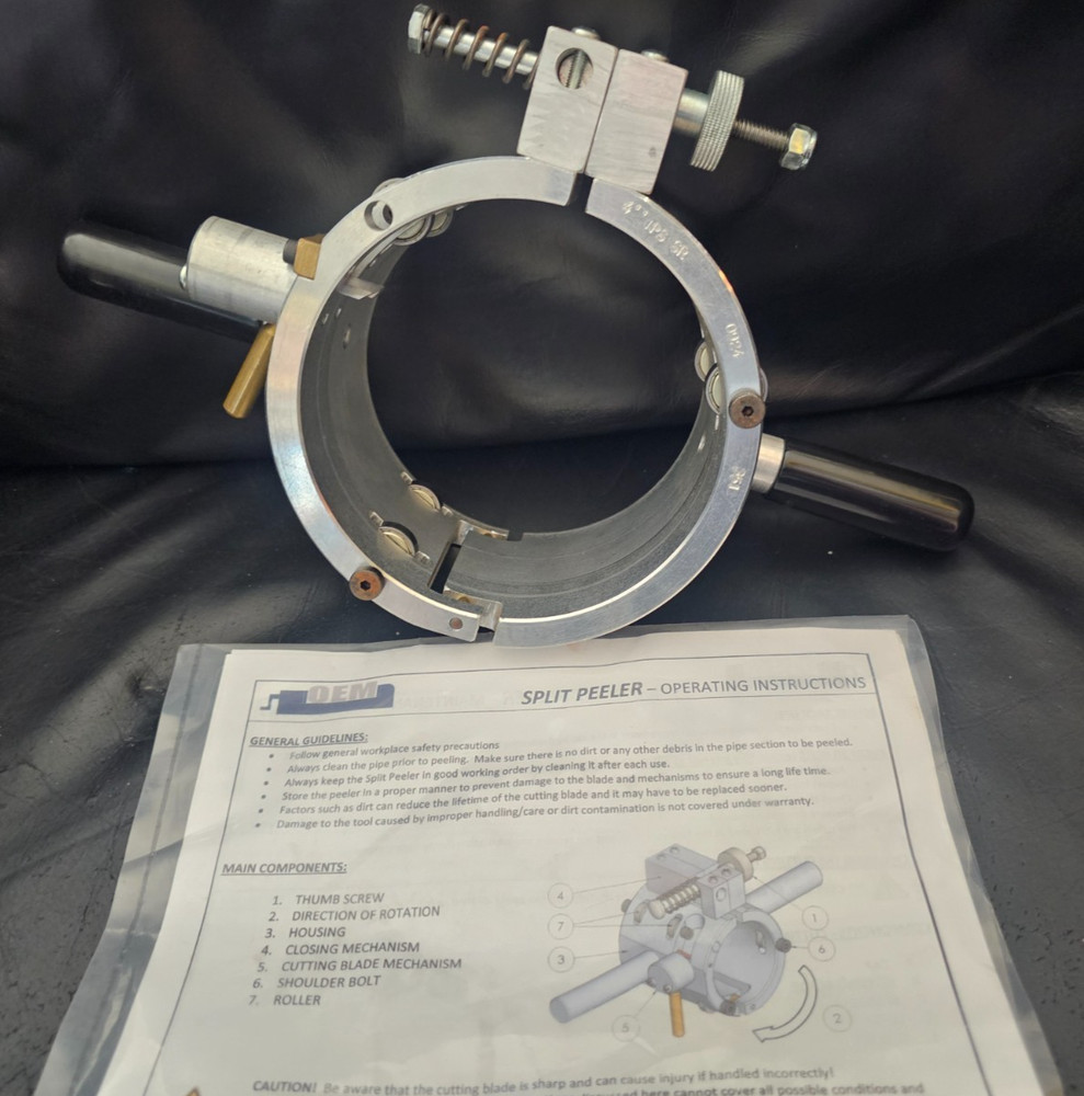 OEM 4" Split Peeler Shaver 4” IPS HDPE Fusion Central Electrofusion Prep
