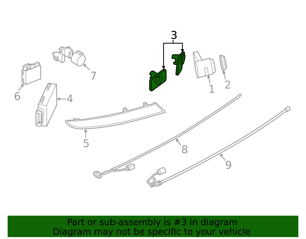 Genuine BMW Mount Kit 51-12-5-A38-AE9