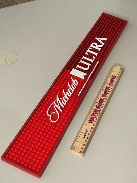 🔥NEW Michelob Ultra Beer Rubber Bar Spill Mat for tap Kegerator + (15) Coasters