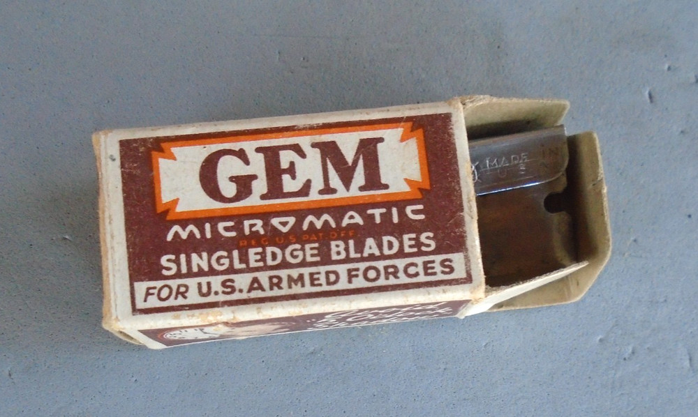 Gem singledge blades for US armed forces, box & 5 blades