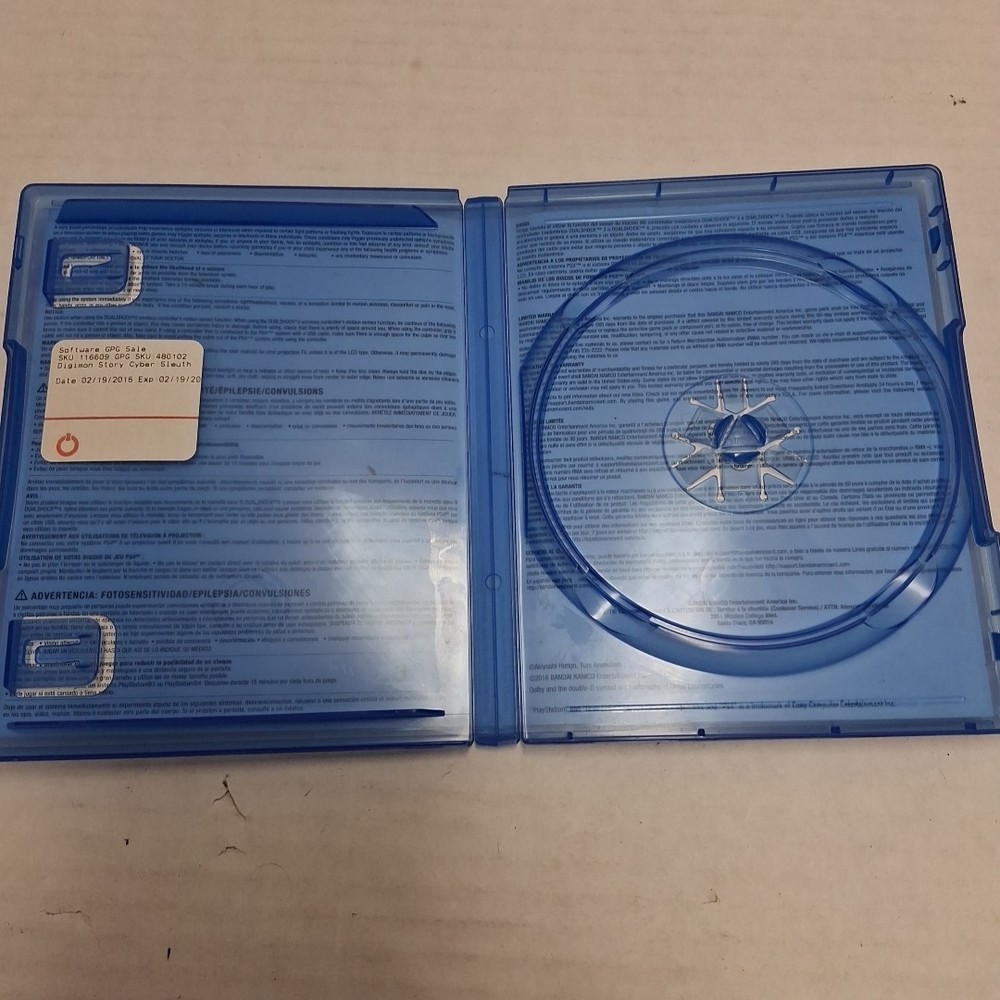 PS4 - Digimon Story: Cyber Sleuth (Sony PlayStation 4) **Empty Case Only**