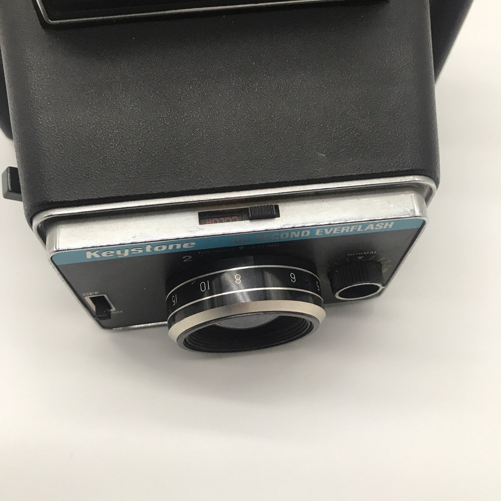 Keystone Model 800 60 Second Everflash Black Vintage Instant Camera