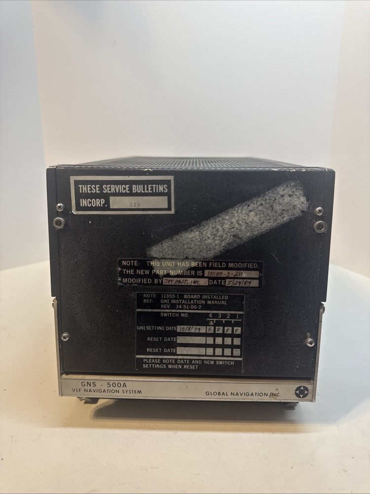 Global Systems Inc. GNS 500A VLF Navigation System P/N 10050-3