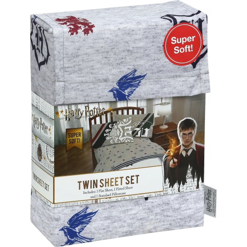 Harry Potter "Hogwarts WB Wizarding World" Microfiber 4pc Twin Bedding Set