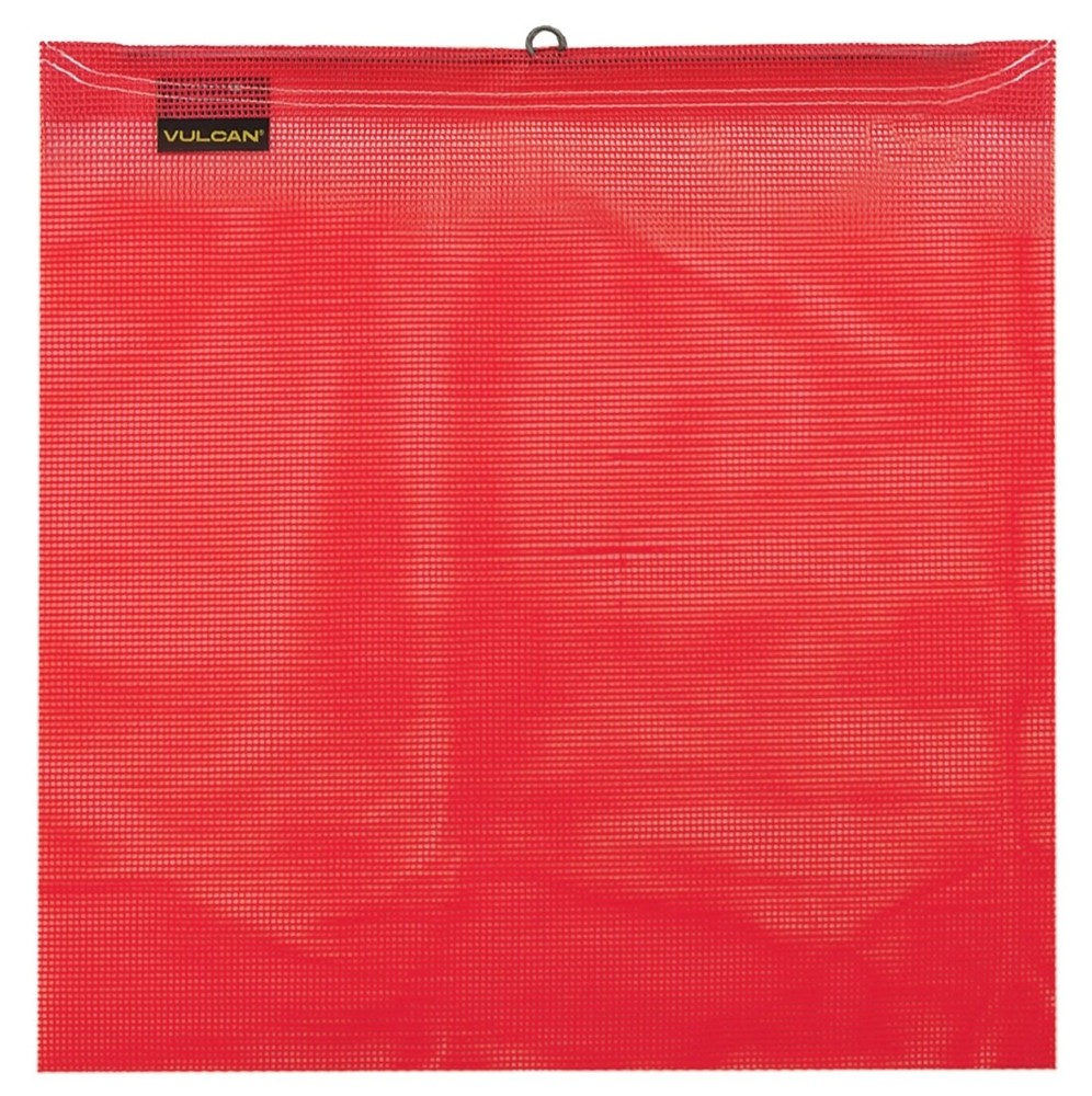 VULCAN Safety Flag - Wire Loop -18" x 18", 4 Pack - Vinyl Coated Polyester