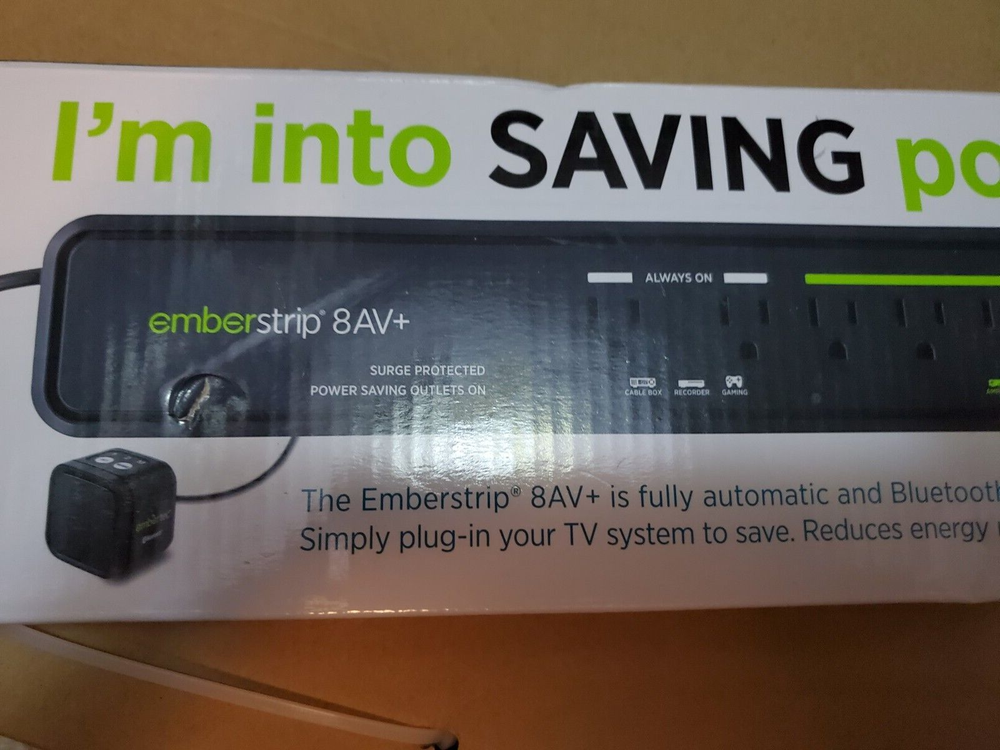 Embertec Emberstrip 8AV+ Fully Automatic Bluetooth Smart Sensor Surge Protected