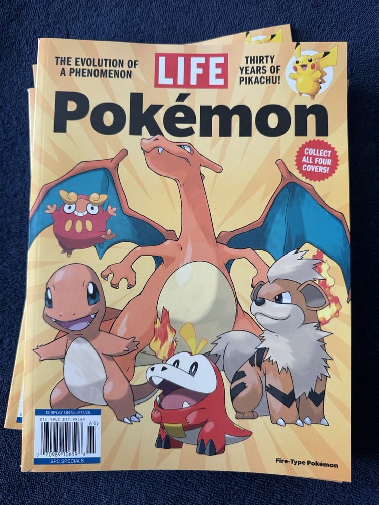 Pokemon Charizard Special Edition Life Magazine 30 Years Evolution Mint Unread