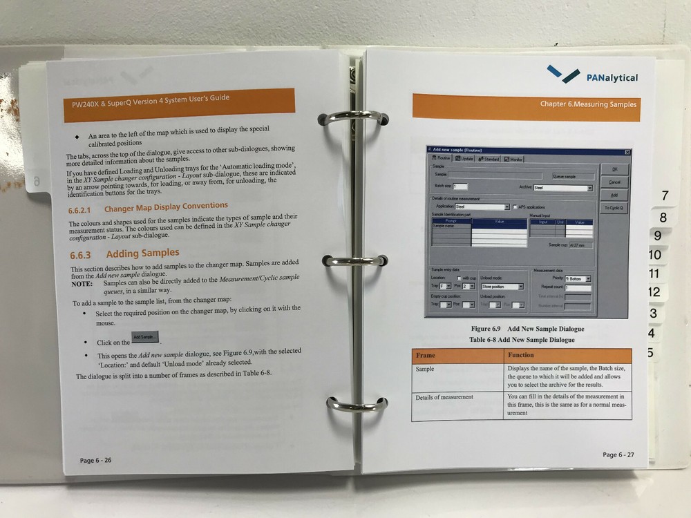 Panalytical PW2400 PW2404 Spectrometer & SuperQ Version 4 System User's Guide