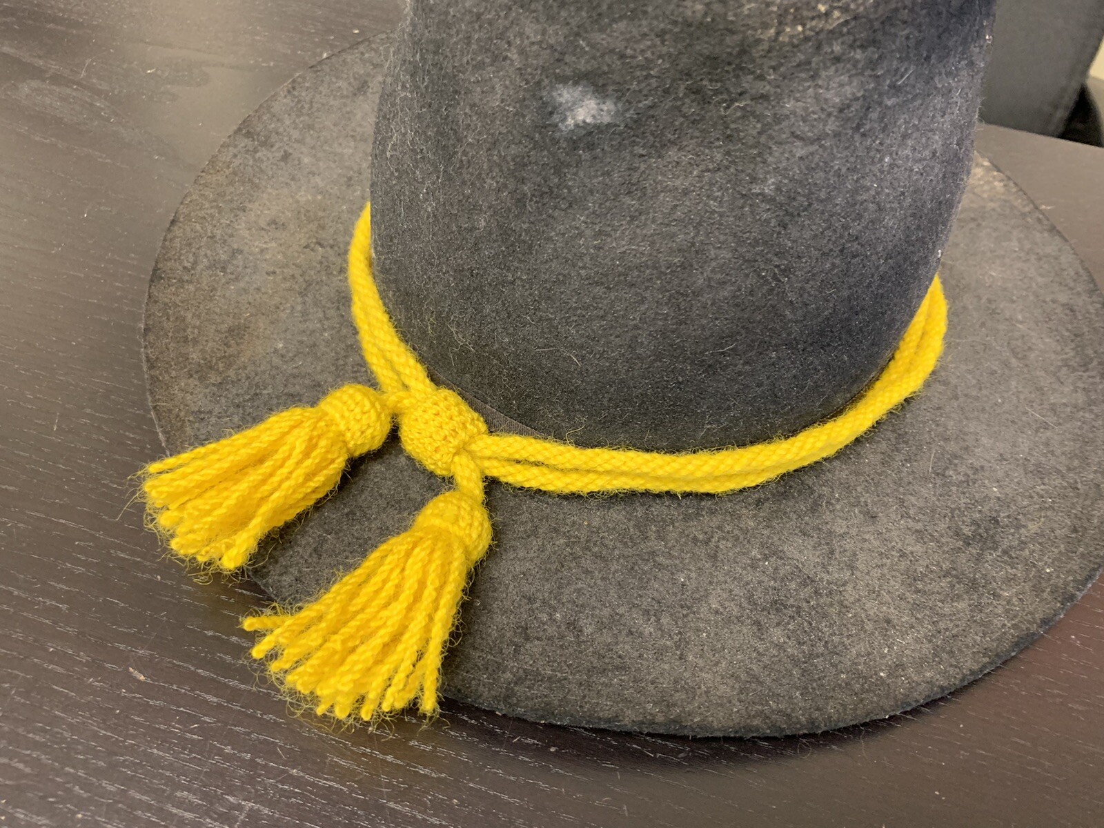 Civil War Union Army Yellow Wool Cavalry Engineers Hat Cord