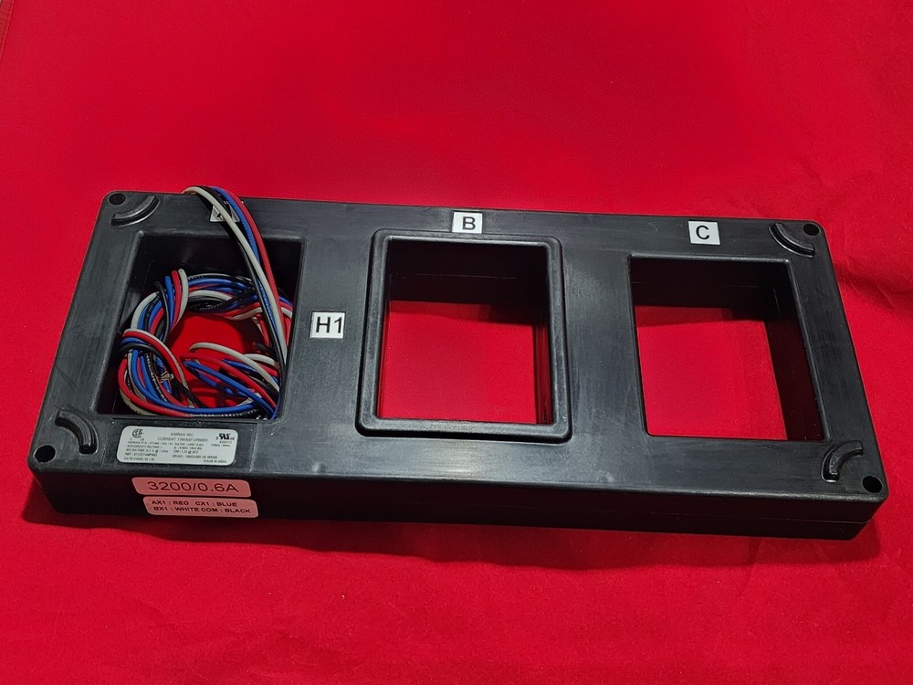 Amran Three Phase Rectangular Current Transformer 3200/0.6 ratio. Made for ABB