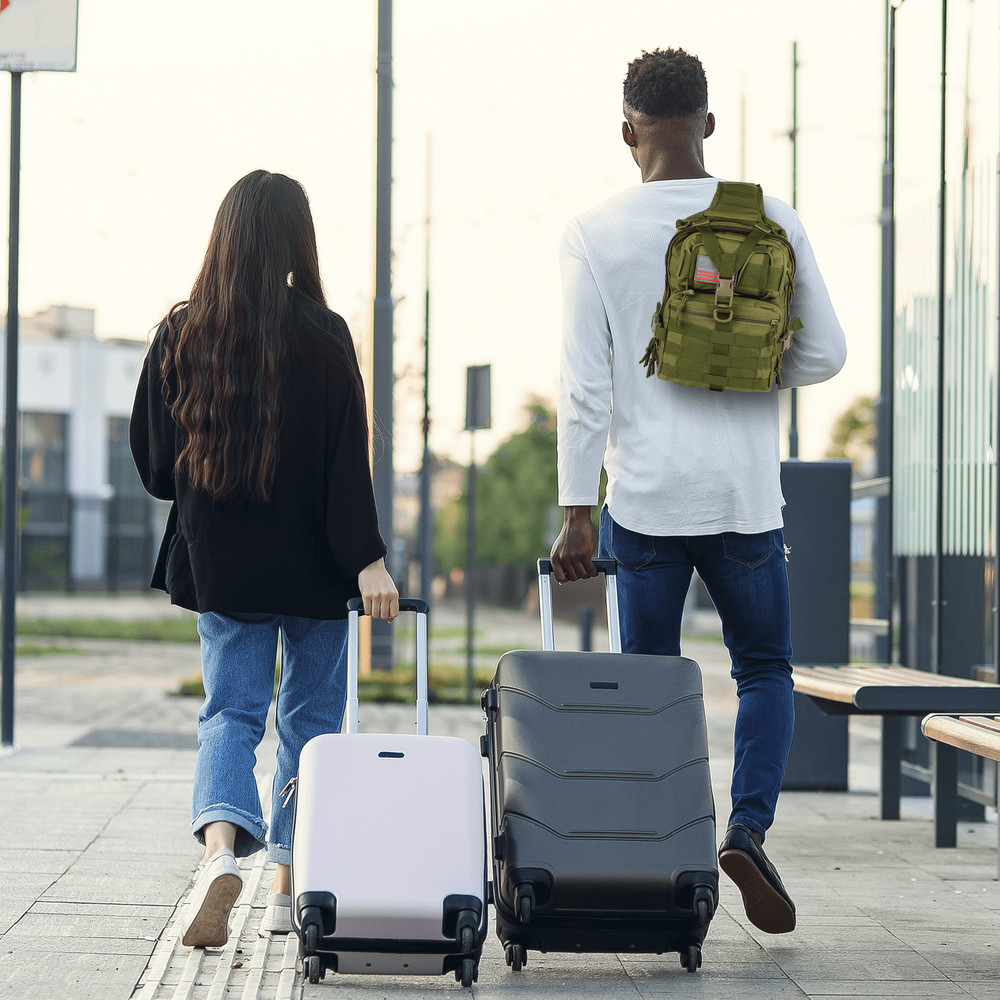 XGear Tactical 14L Range Sling Bag Backpack w Adjustable Strap, Multiple Pockets