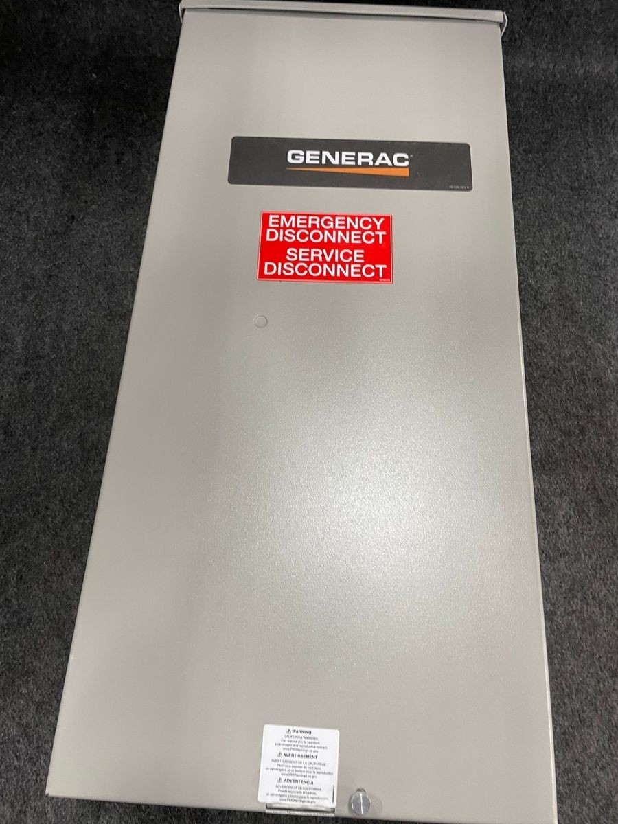 GENERAC RXSW200A3 Smart Transfer Switch 200A, 120/240V, 60Hz*