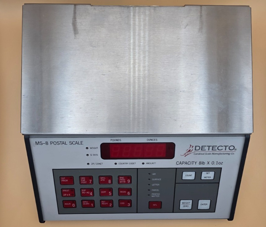 Detecto  MS-8  Electronic  Postal Scale 8Lb x 0.1oz