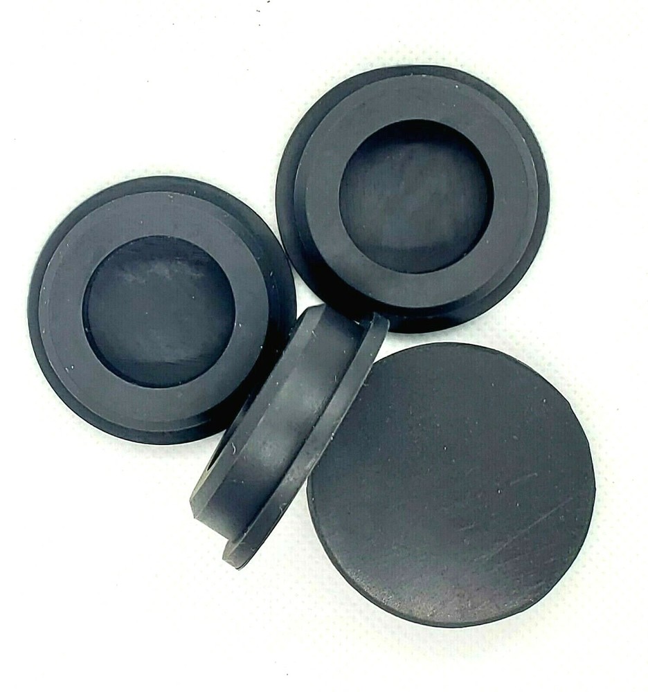 1" Hole Plugs Black Silicon Rubber Push In Compression Stem Solid Cover Seals