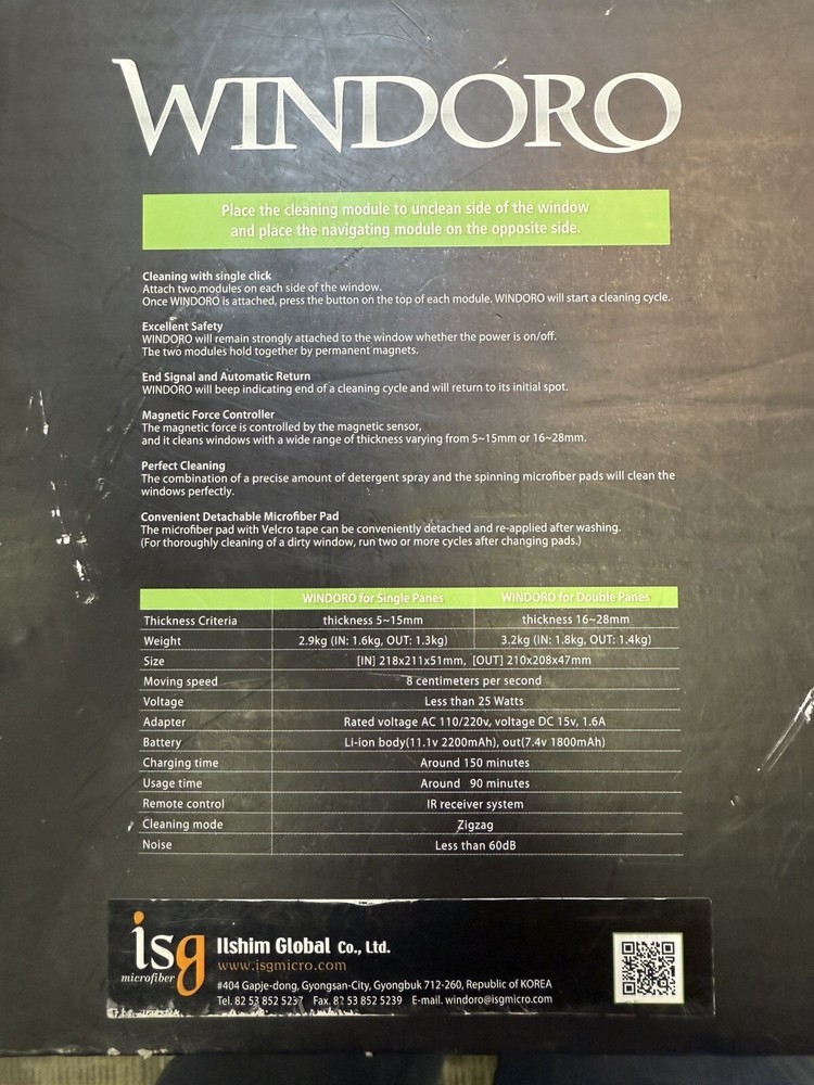 WINDORO ROBOTIC WINDOW CLEANING UNIT AS IS NOT WORKING (RARE)