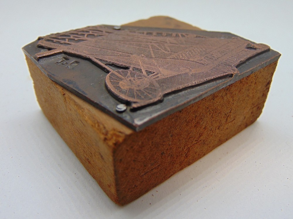 Printing Letterpress Printers Block Copper Farm Implement