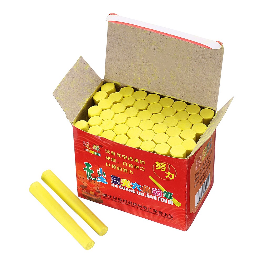 96 PCS Chalkboard Chalk, Dustless Chalk Small Bulk, Yellow